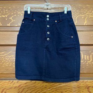 Vintage Navy Denim Skirt (Paris Sport Club)
